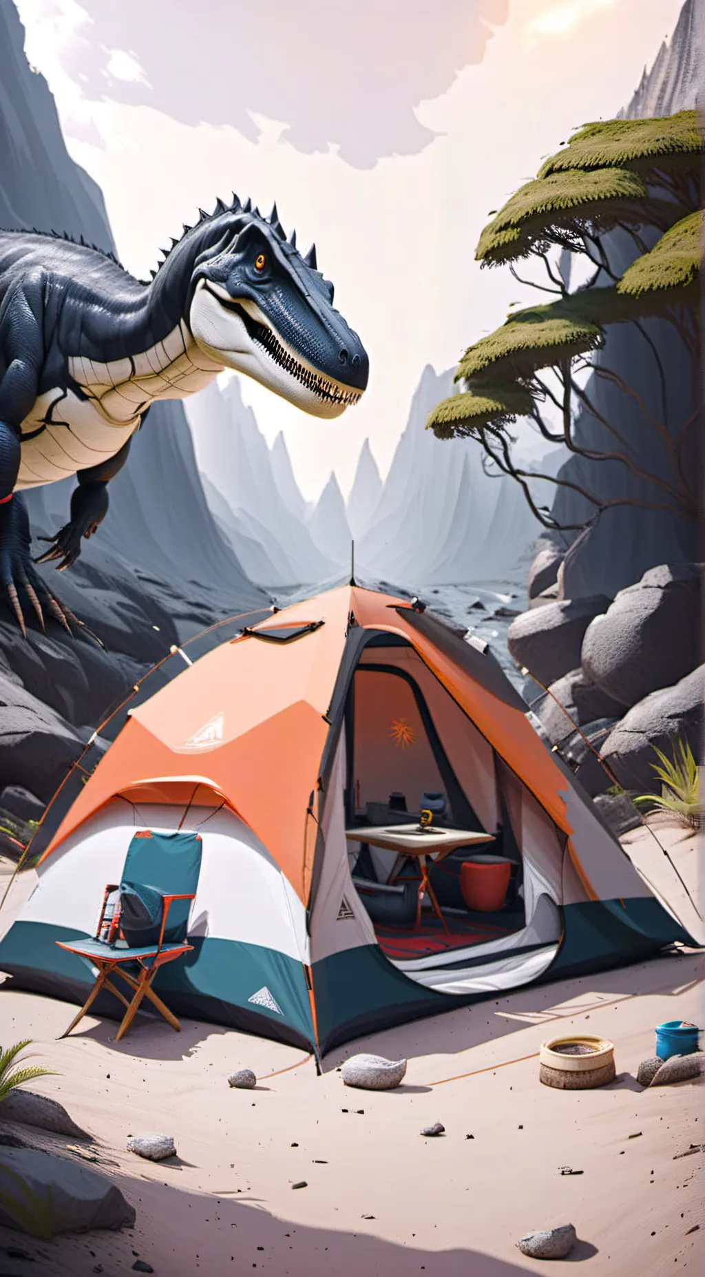 ai character: Jurassic Park  background