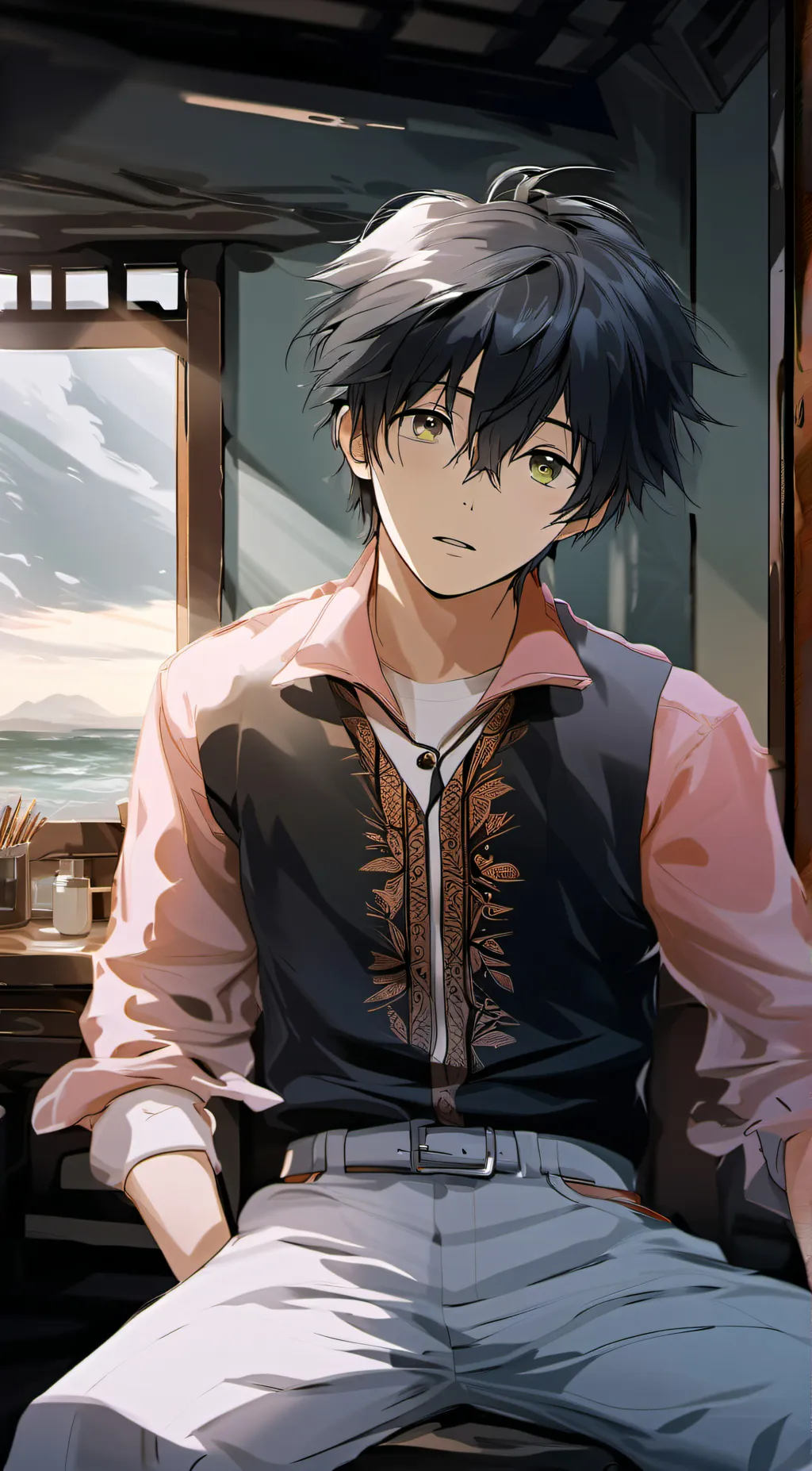 ai character: James Style  background