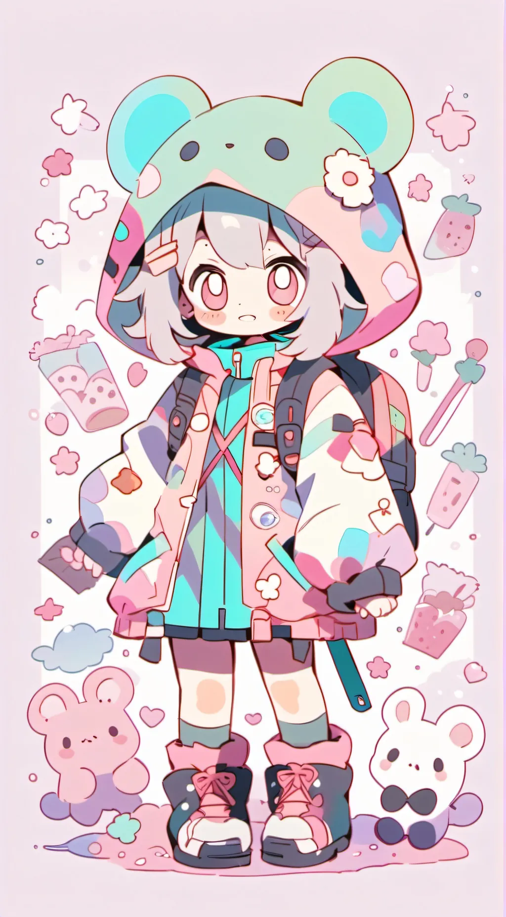 ai character: Hi background