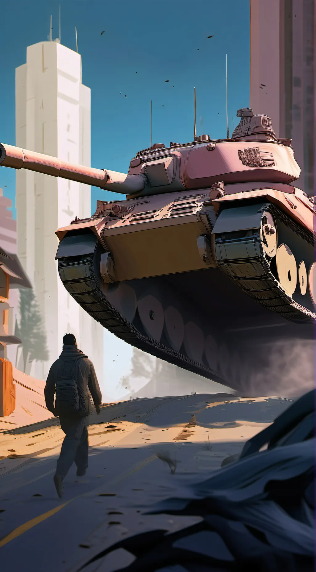 ai character: leopard tonk background