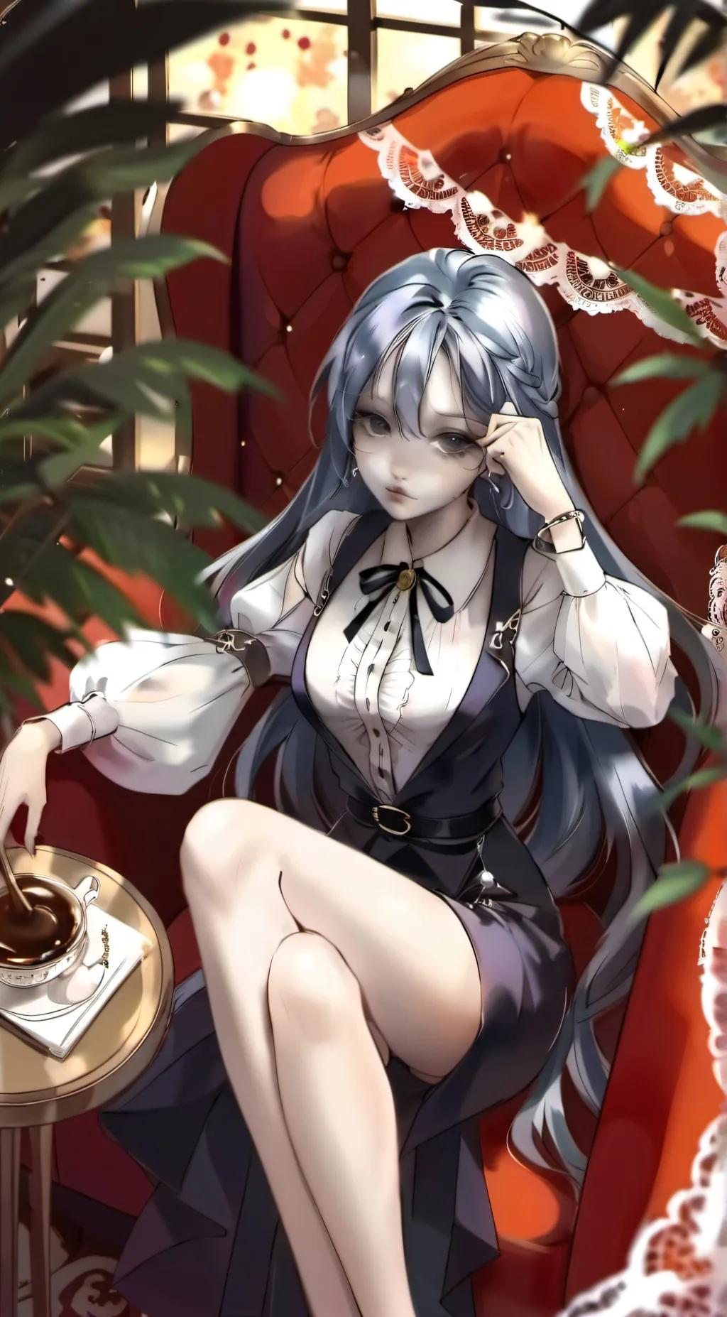 ai character: Ashley  background