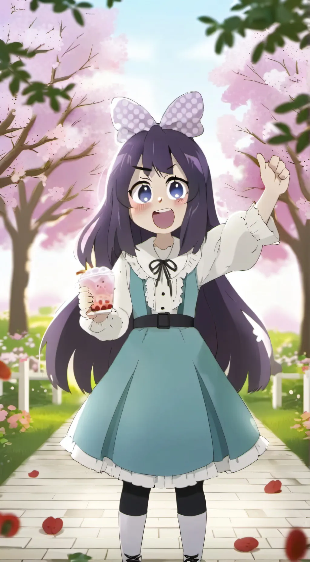 ai character: Gurl grimace background