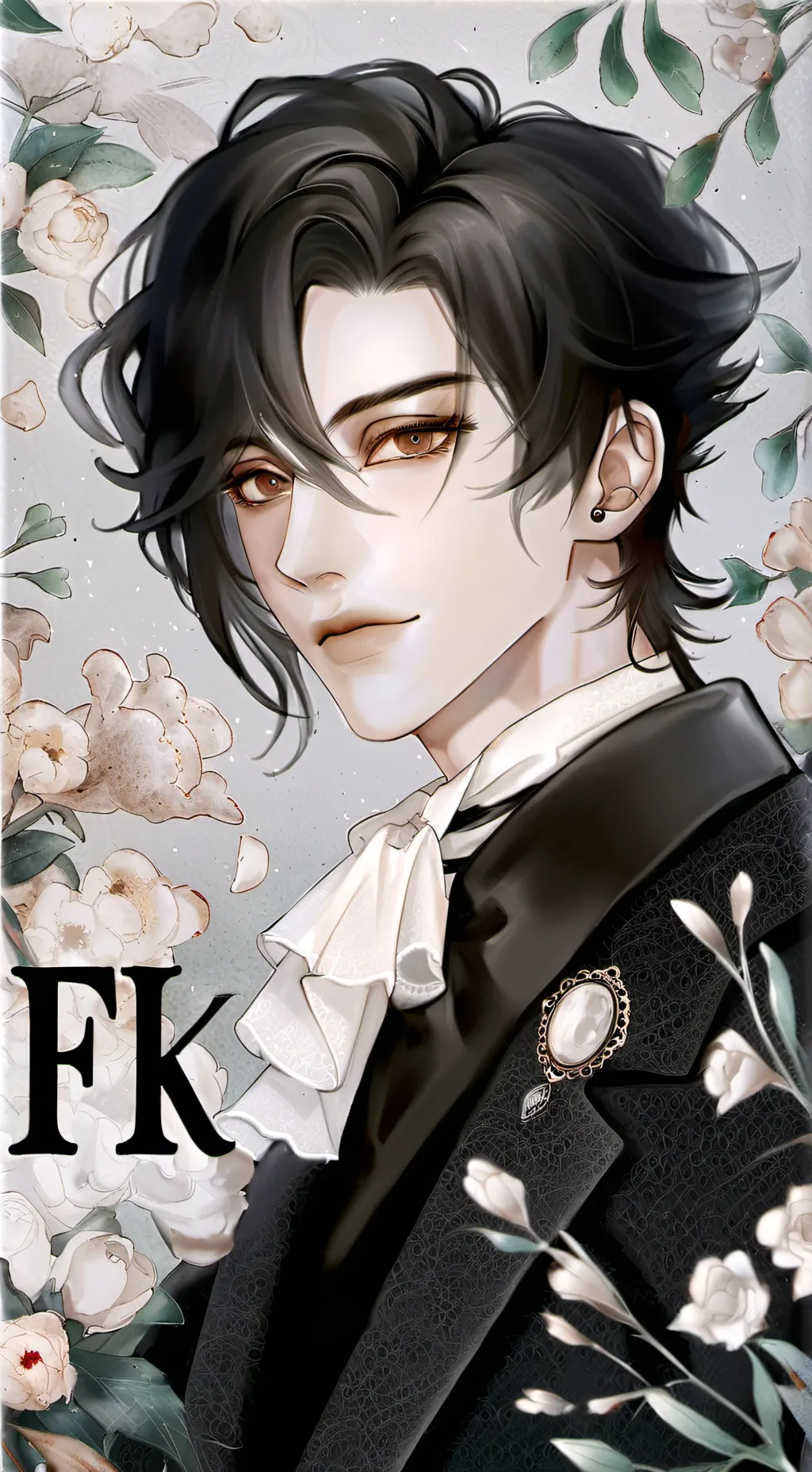 ai character: F (alphabet lore)  background