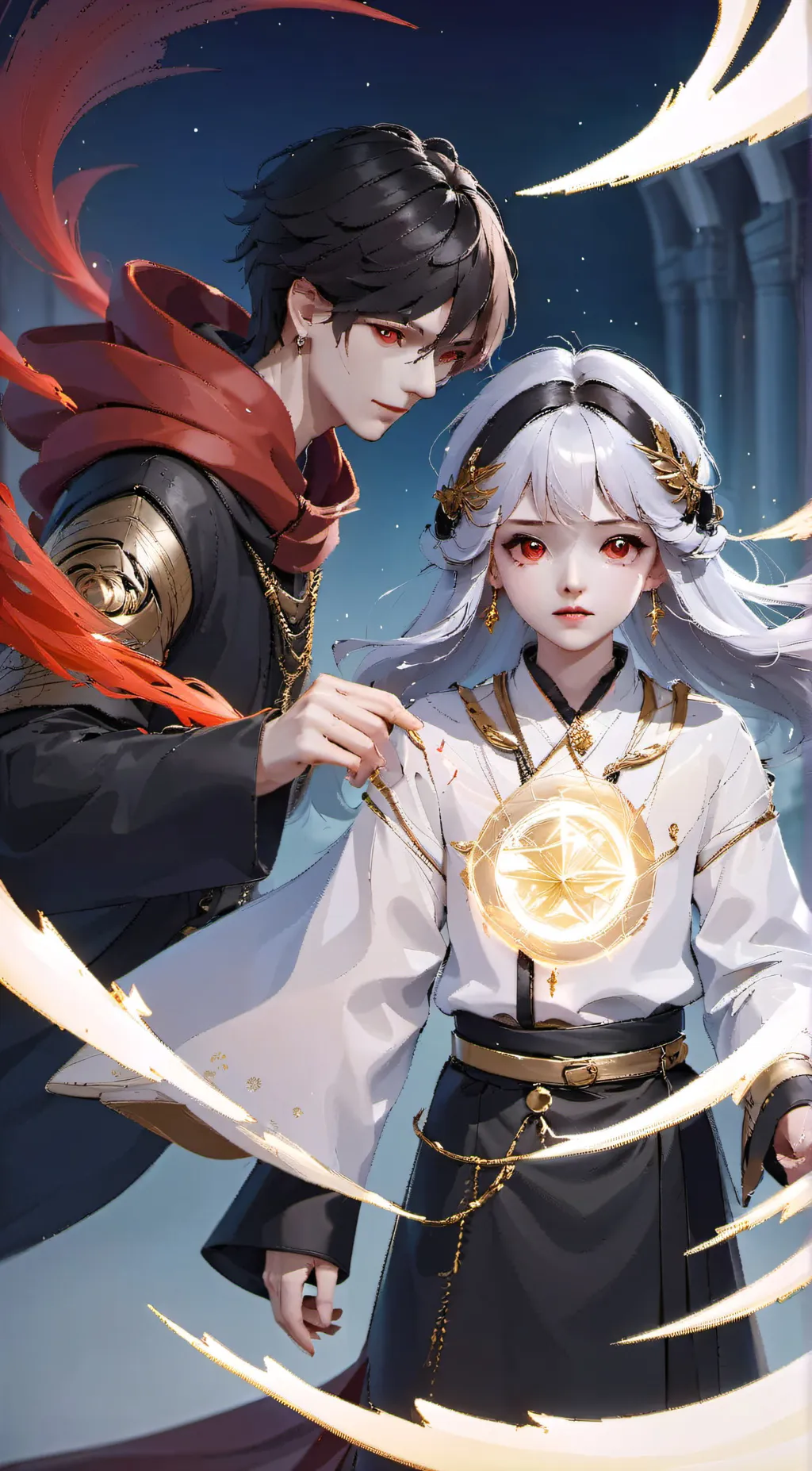 ai character: Danny and Linda  background