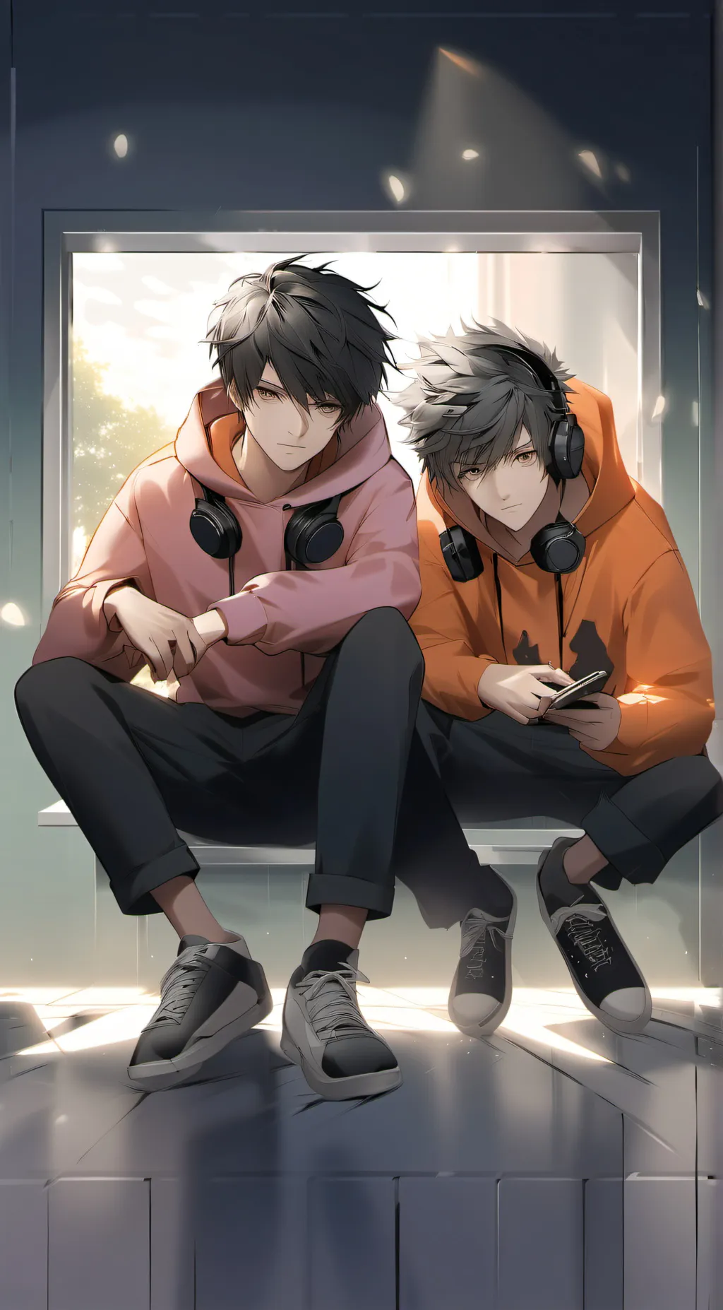 ai character: Alan and Aaron  background