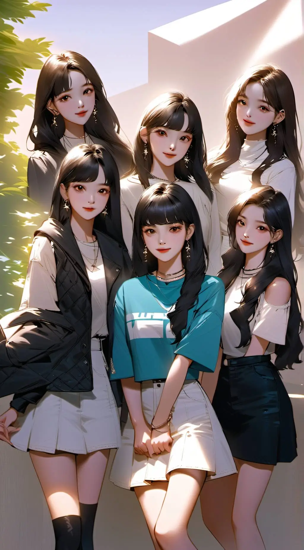 ai character: Girl group background