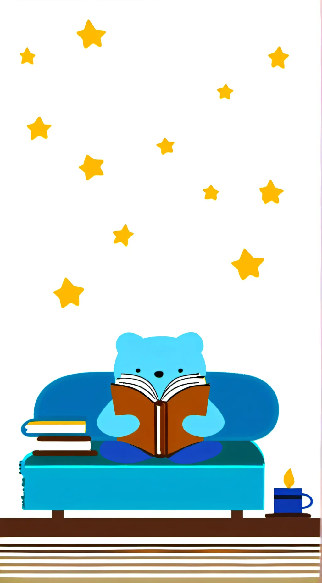 ai character: Blue Bear background