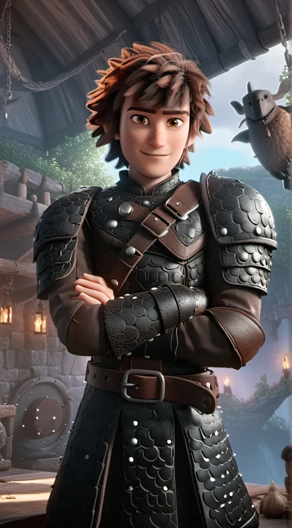 ai character: Hiccup Haddock background