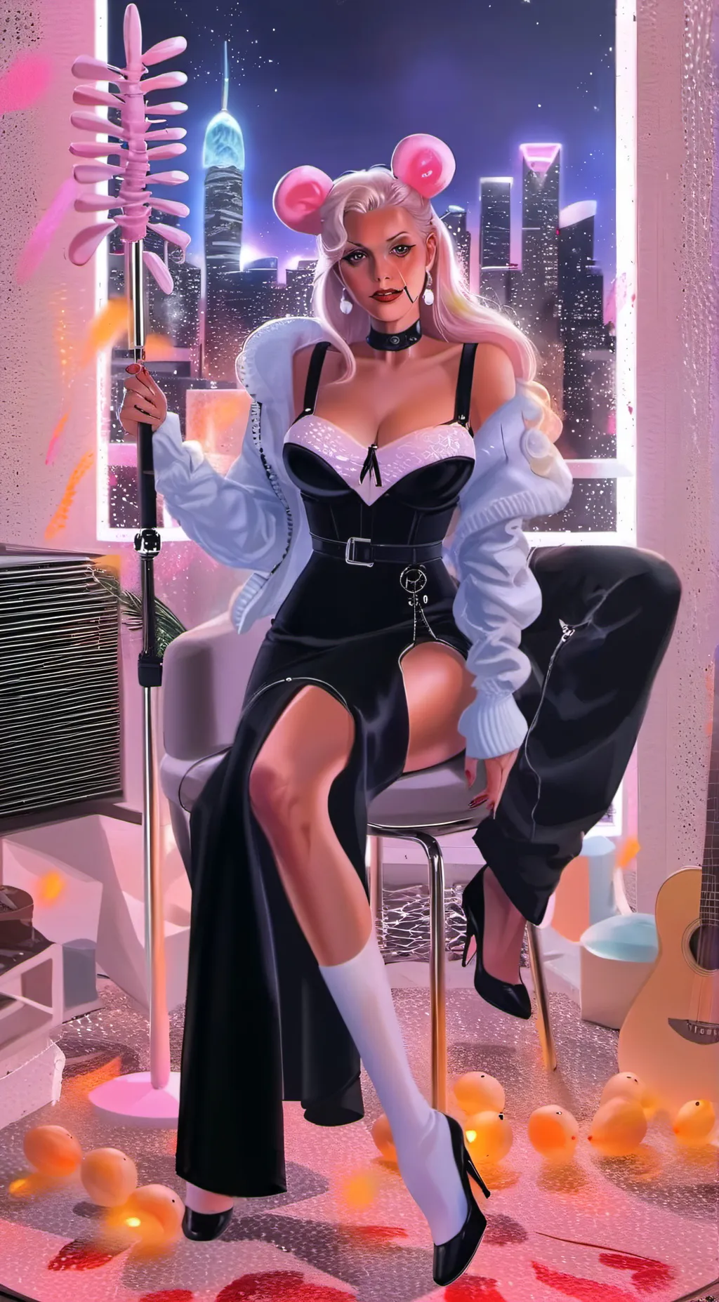 ai character: winter  background