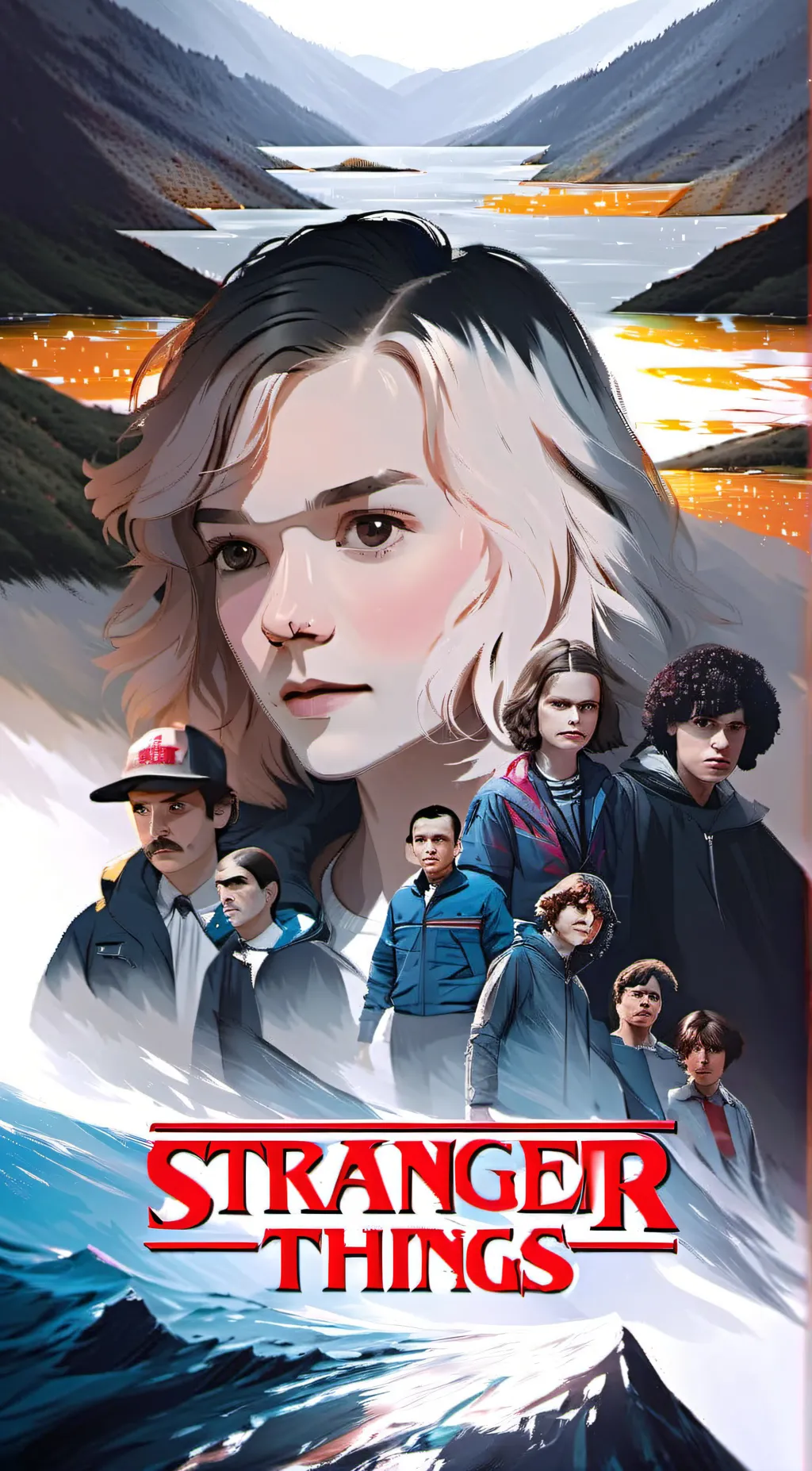 ai character: Stranger Things  background