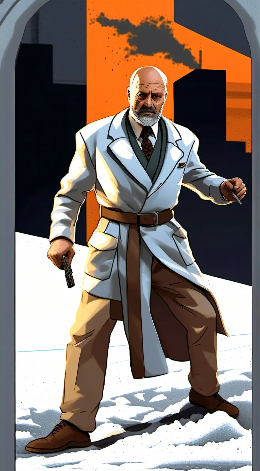 ai character: Dr Sam Loomis  background