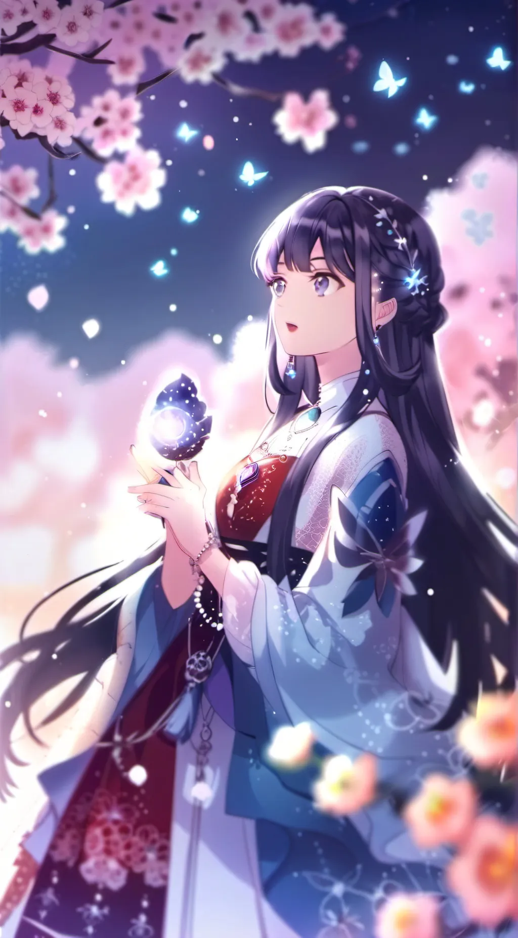 ai character: Snow background