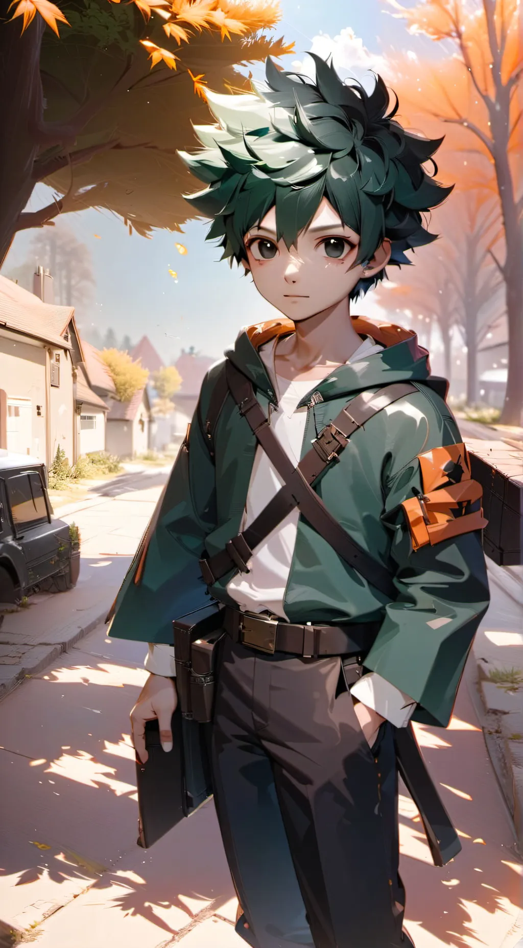 ai character: Izuku midoriya  background