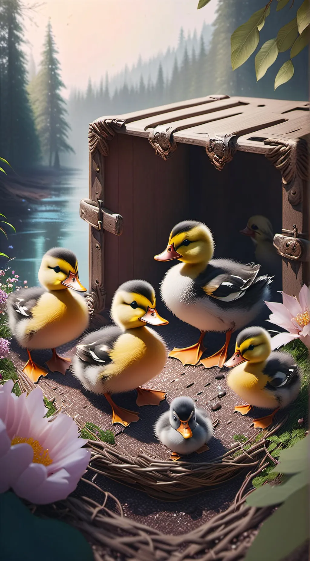 ai character: Duck background