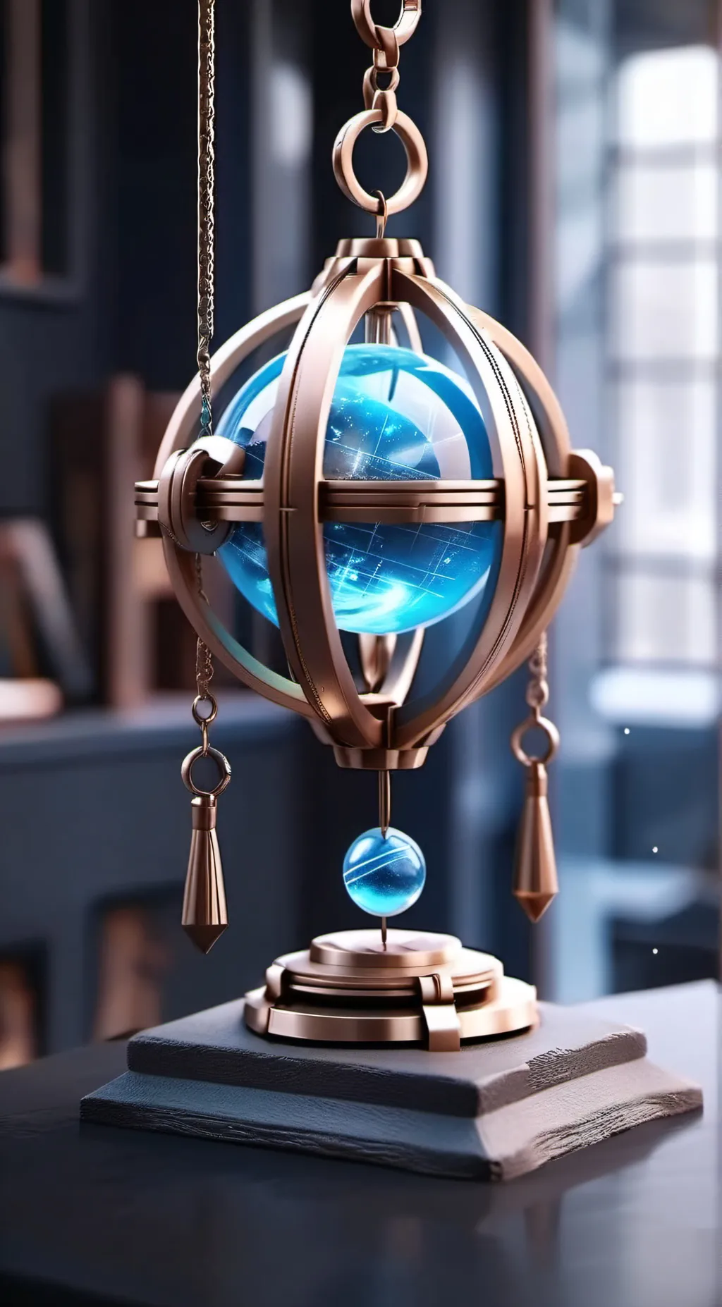 ai character: hypnotic pendulum background