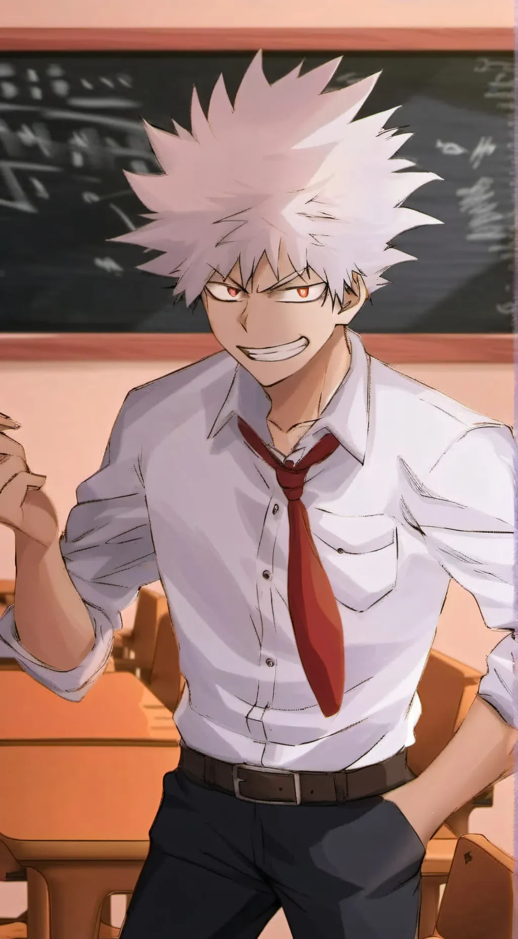 ai character: bakugo  background