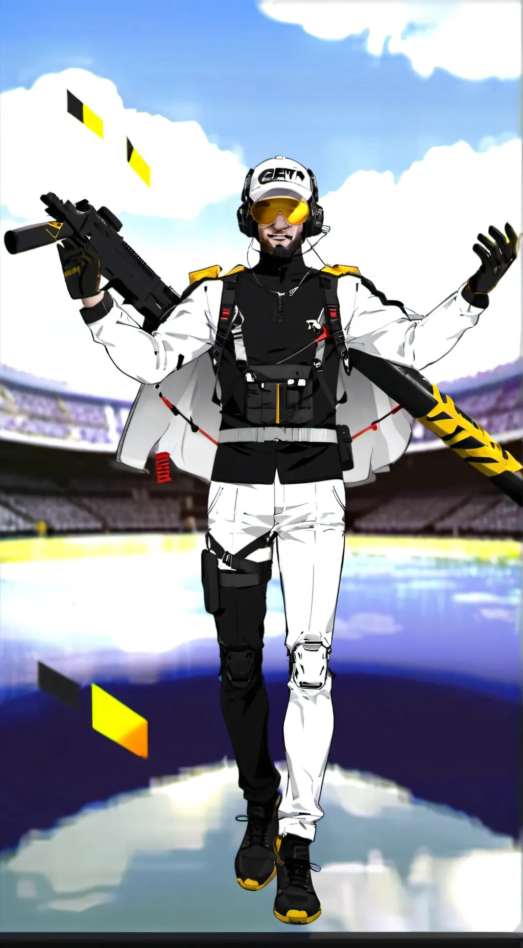 ai character: infec Titan tv man background