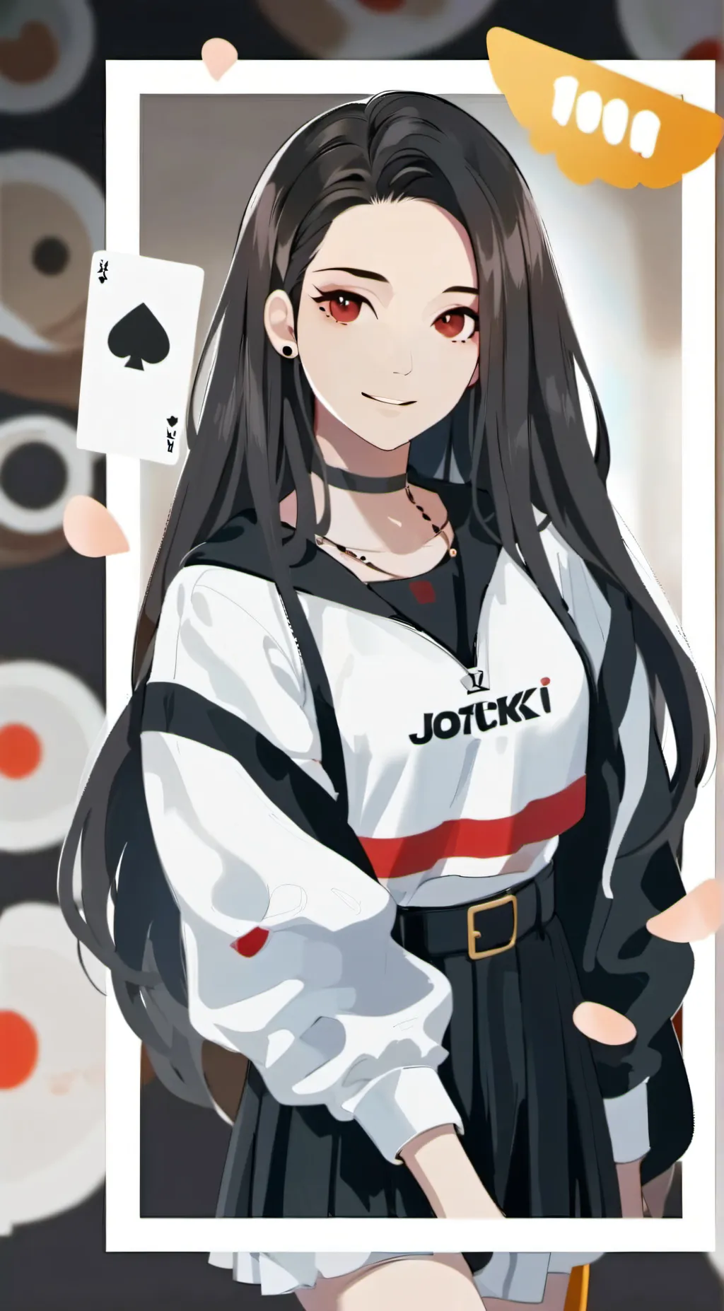 ai character: snow background