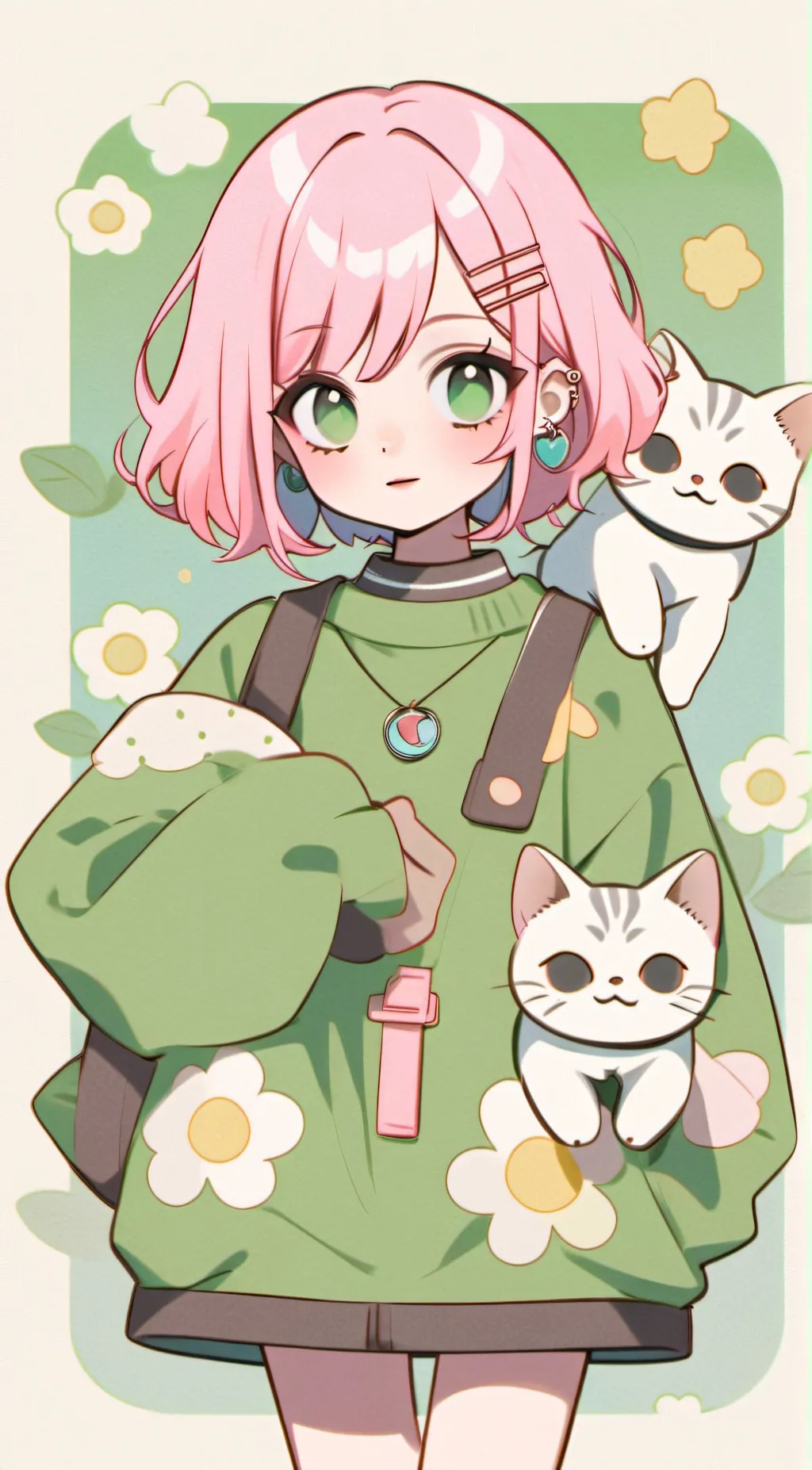 ai character: Cat girl, Maya background