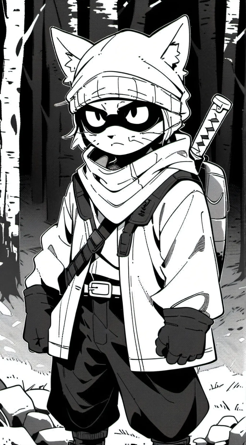 ai character: Thief Cat background