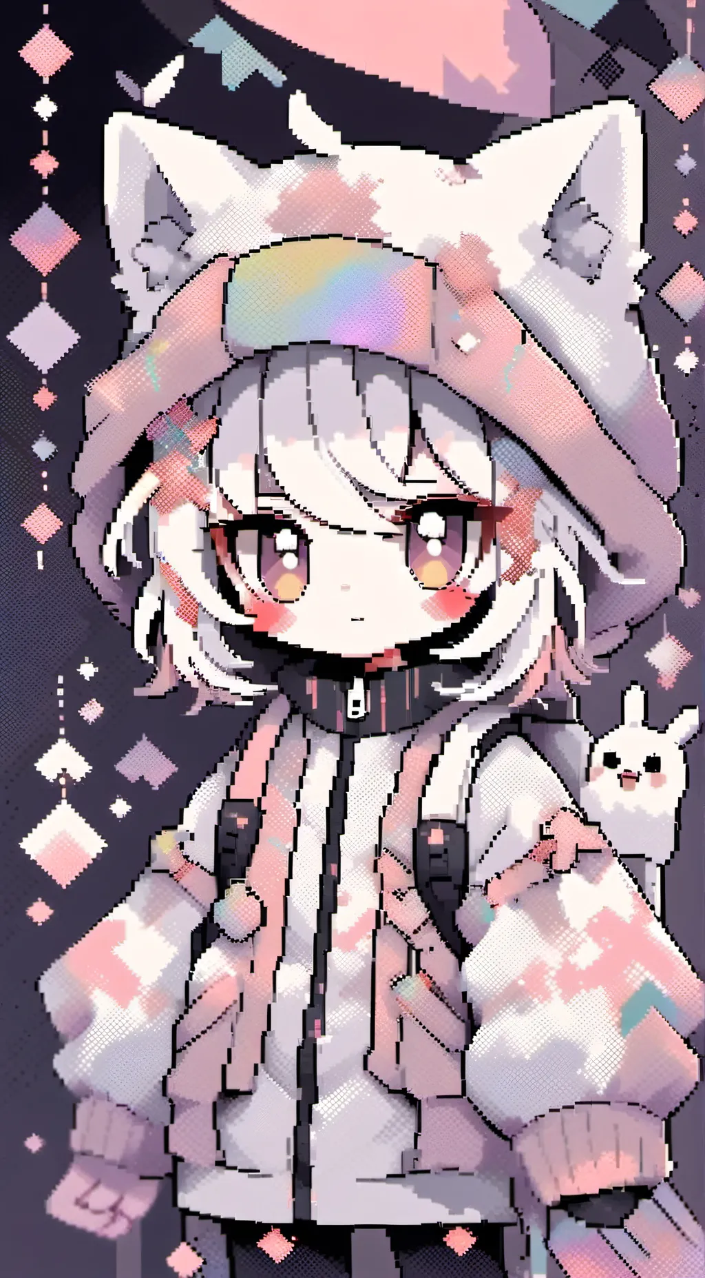 ai character: Snow background