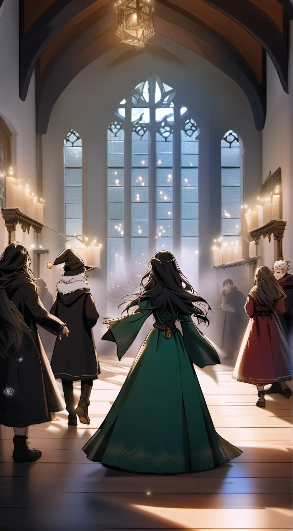 ai character: The yule ball background
