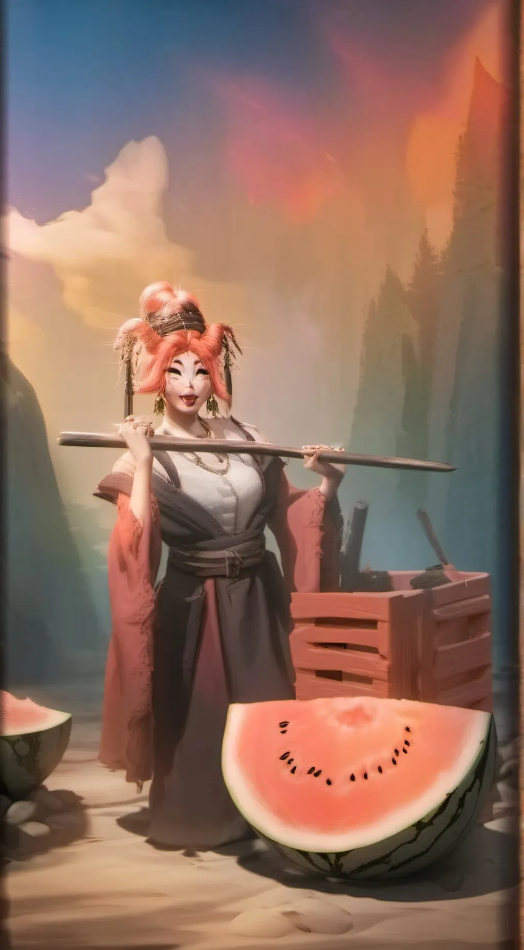 ai character: Melony  background