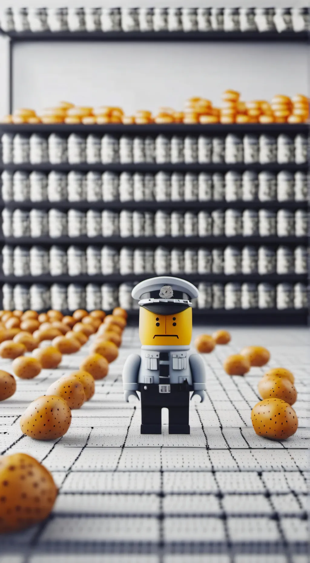 ai character: Potato police  background