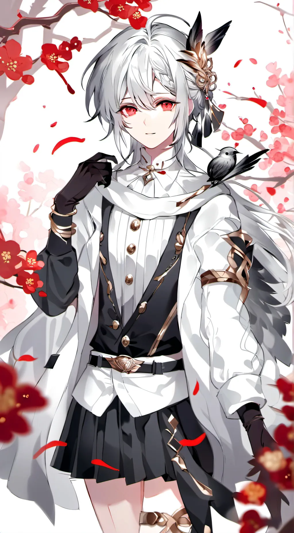 ai character: girl army  background