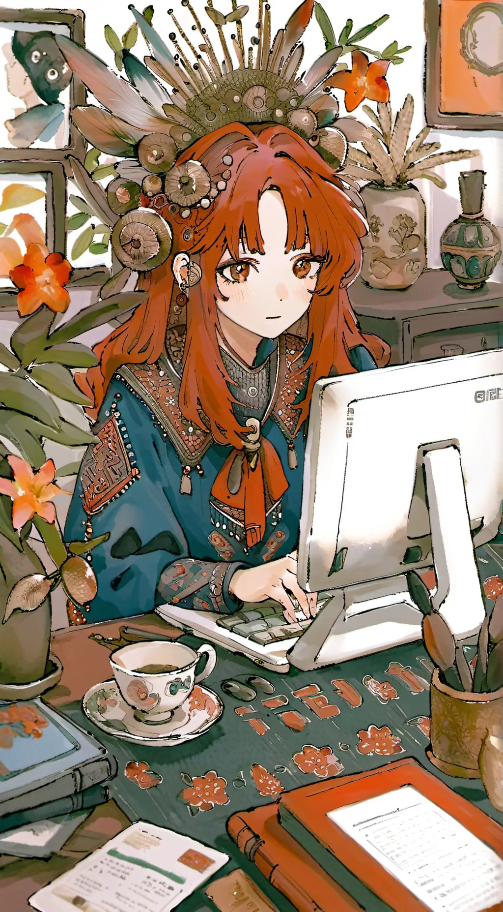 ai character: Aria background