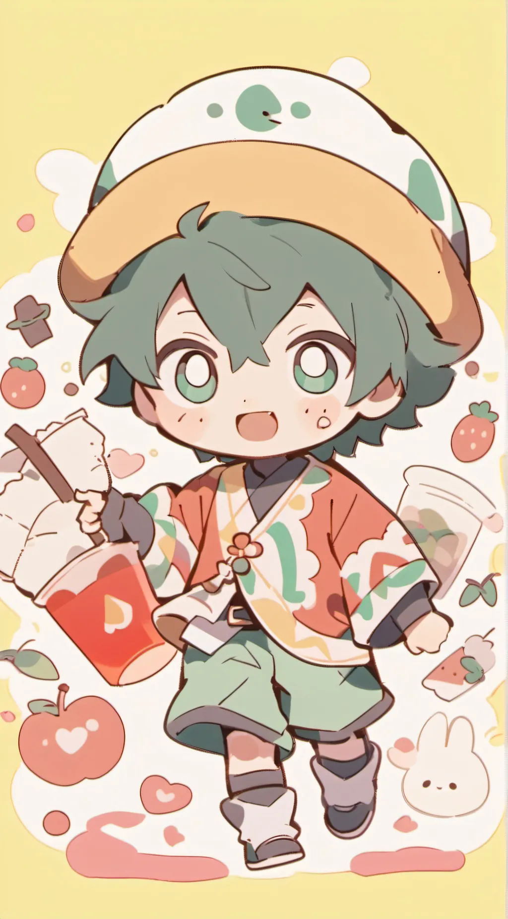 ai character: Little boy background