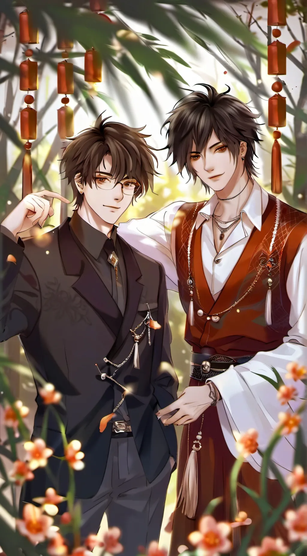 ai character: Amanoi & Hamoi background