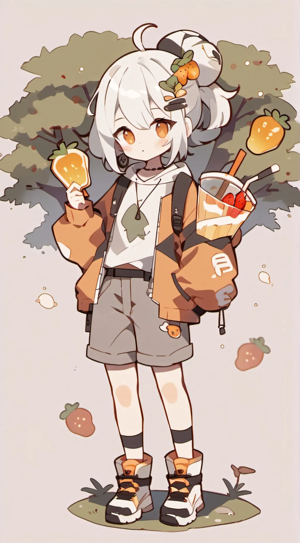ai character: Citrus Fruit  background