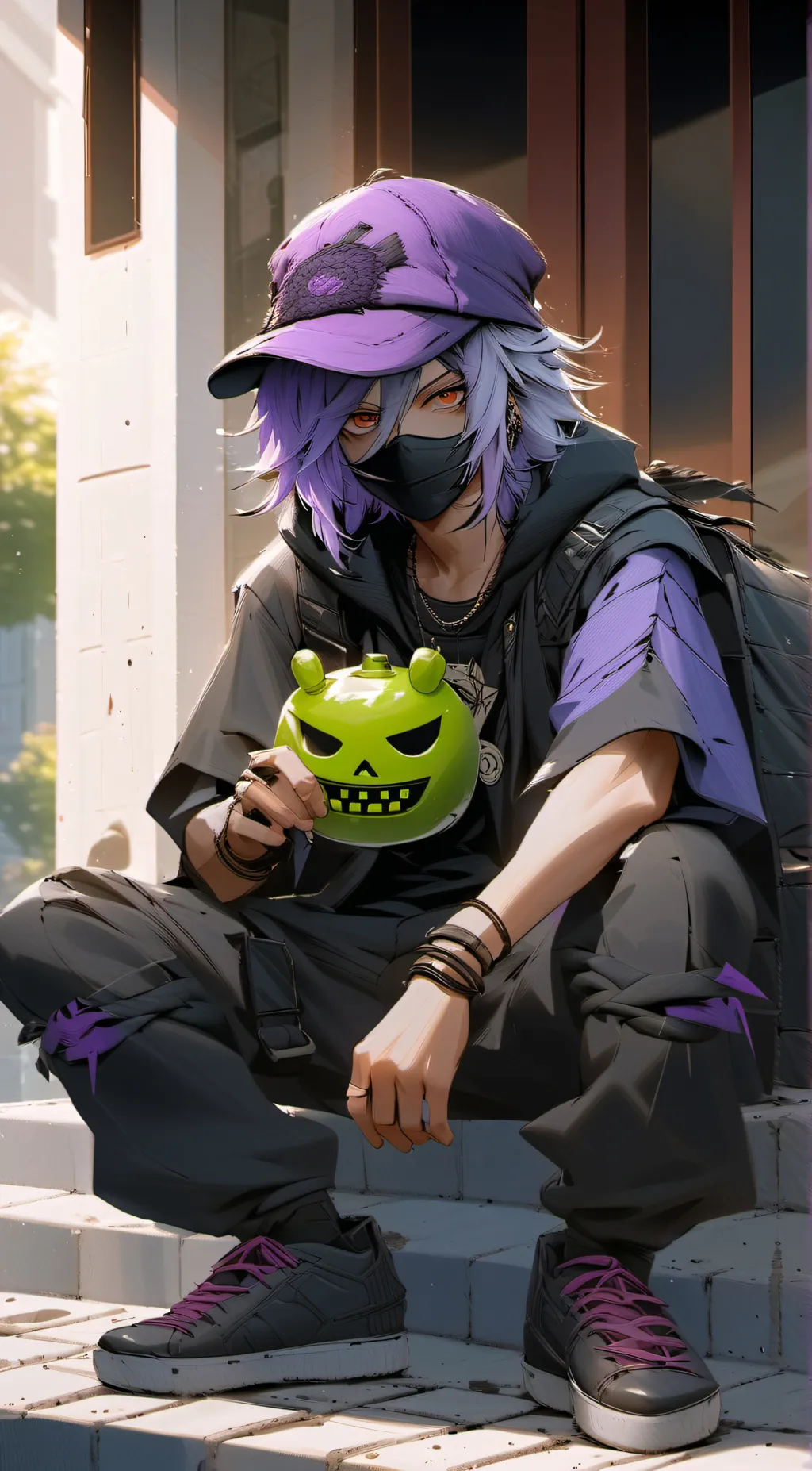 ai character: Devine Hiro Afton  background