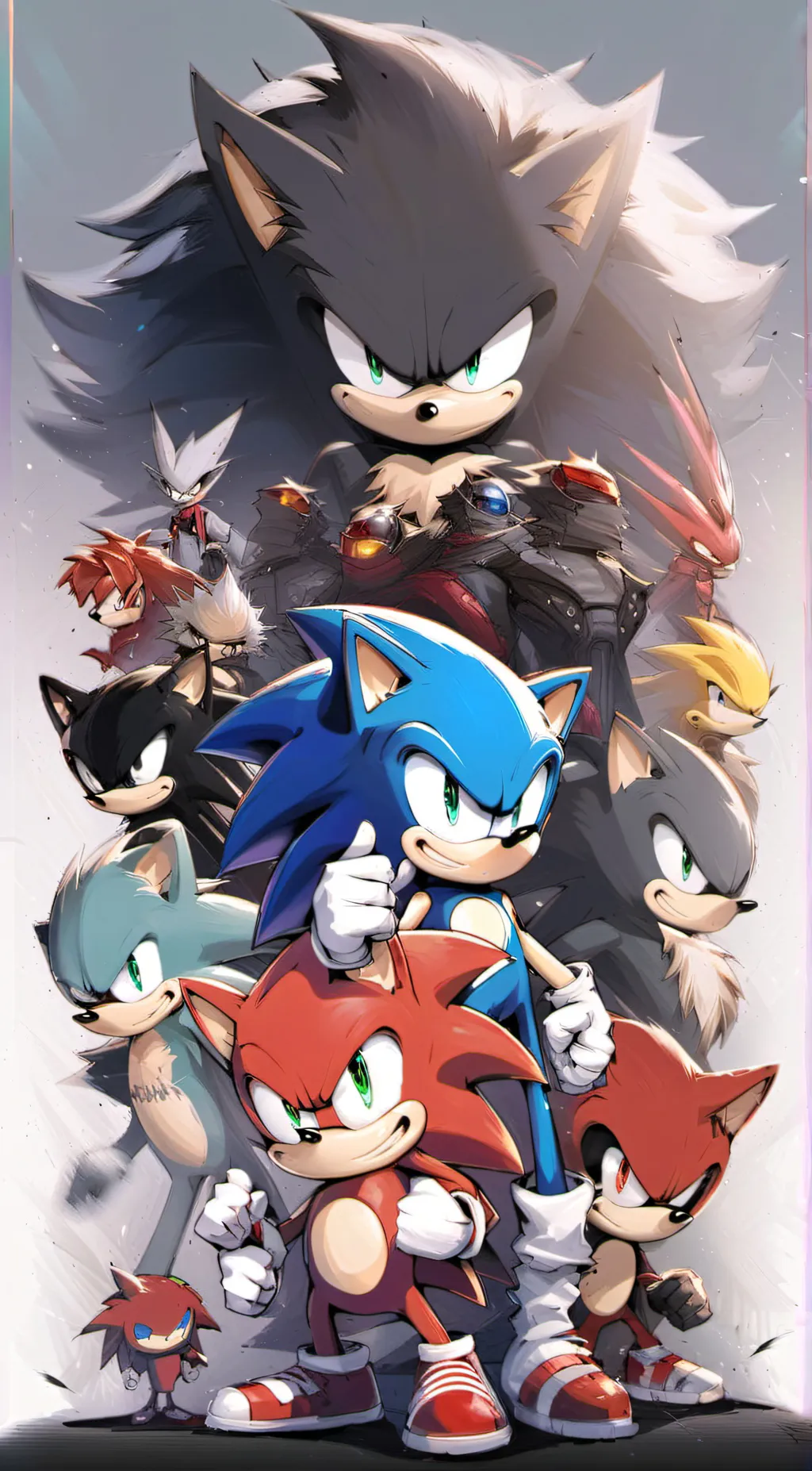 ai character: Sonic+crew+Enemies background