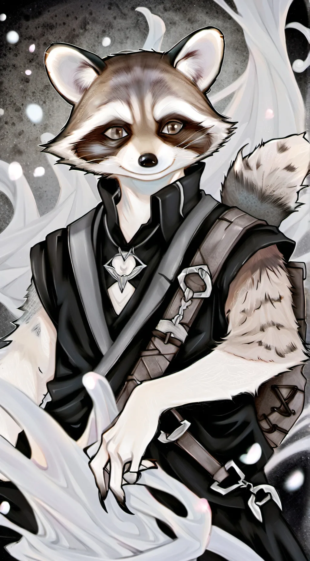 ai character: rocket raccoon  background