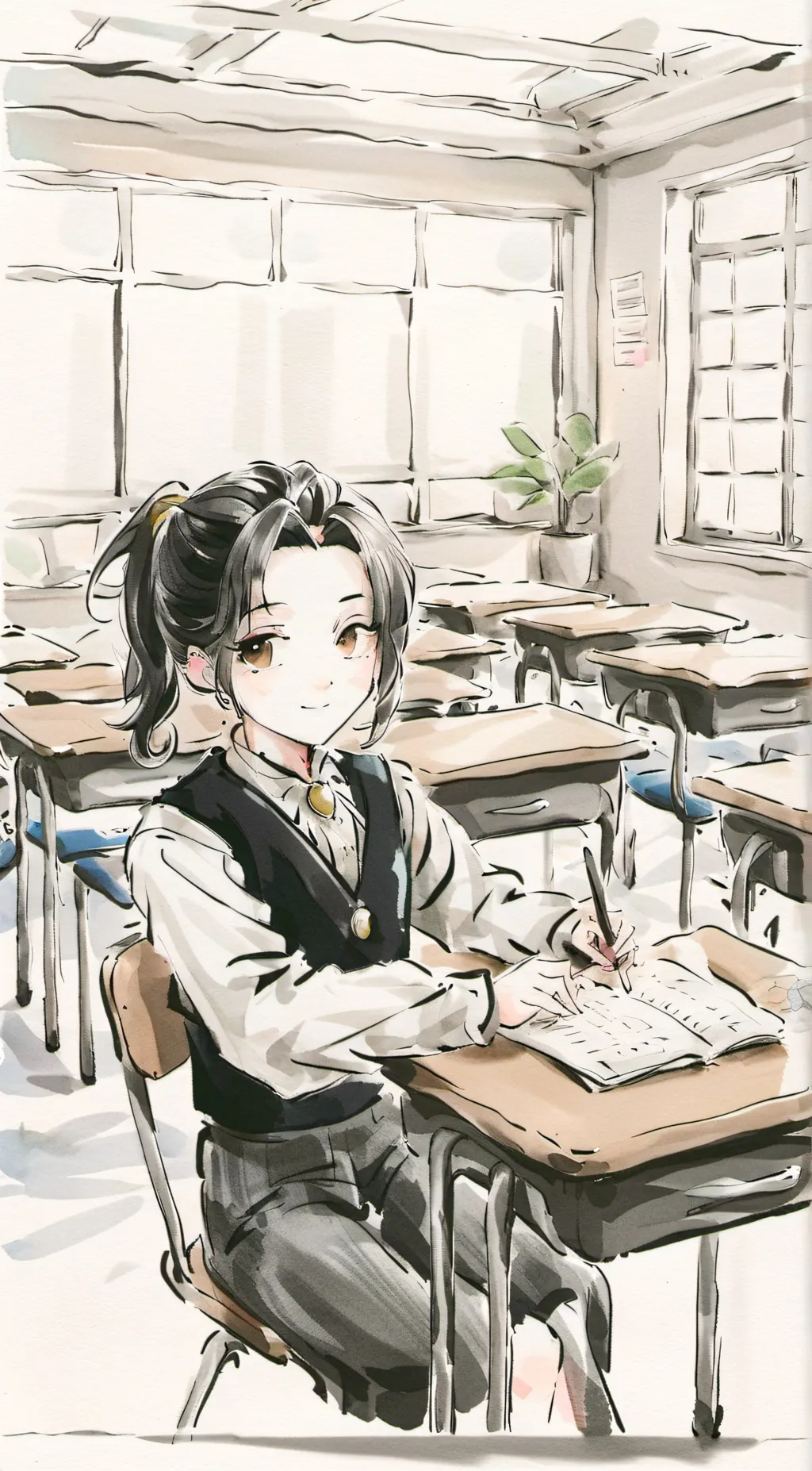 ai character: One a background