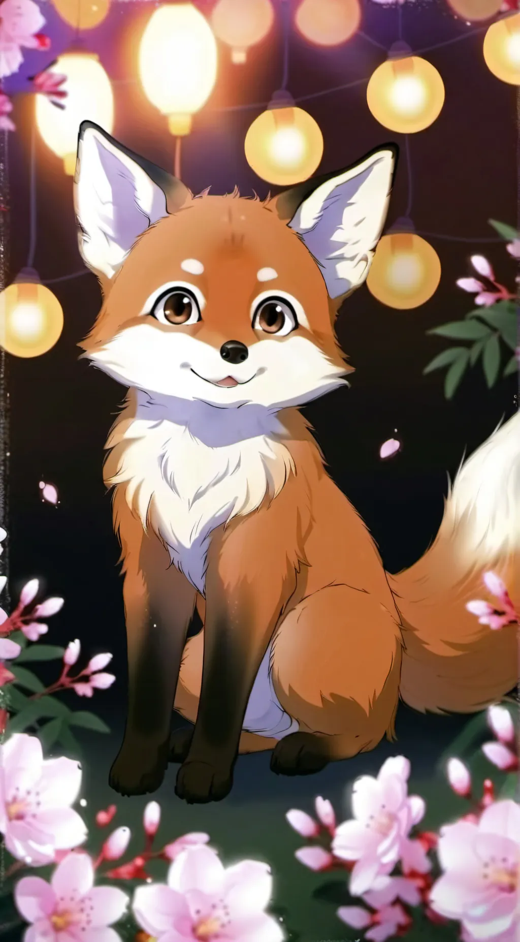 ai character: Flame background