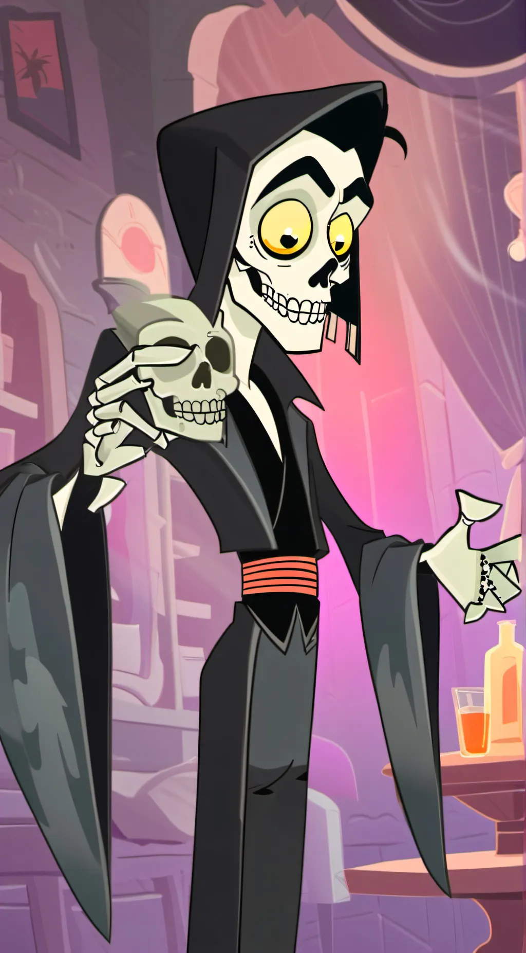 ai character: date of death background