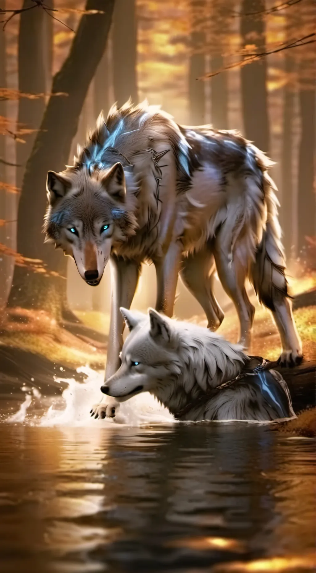 ai character: wolves background