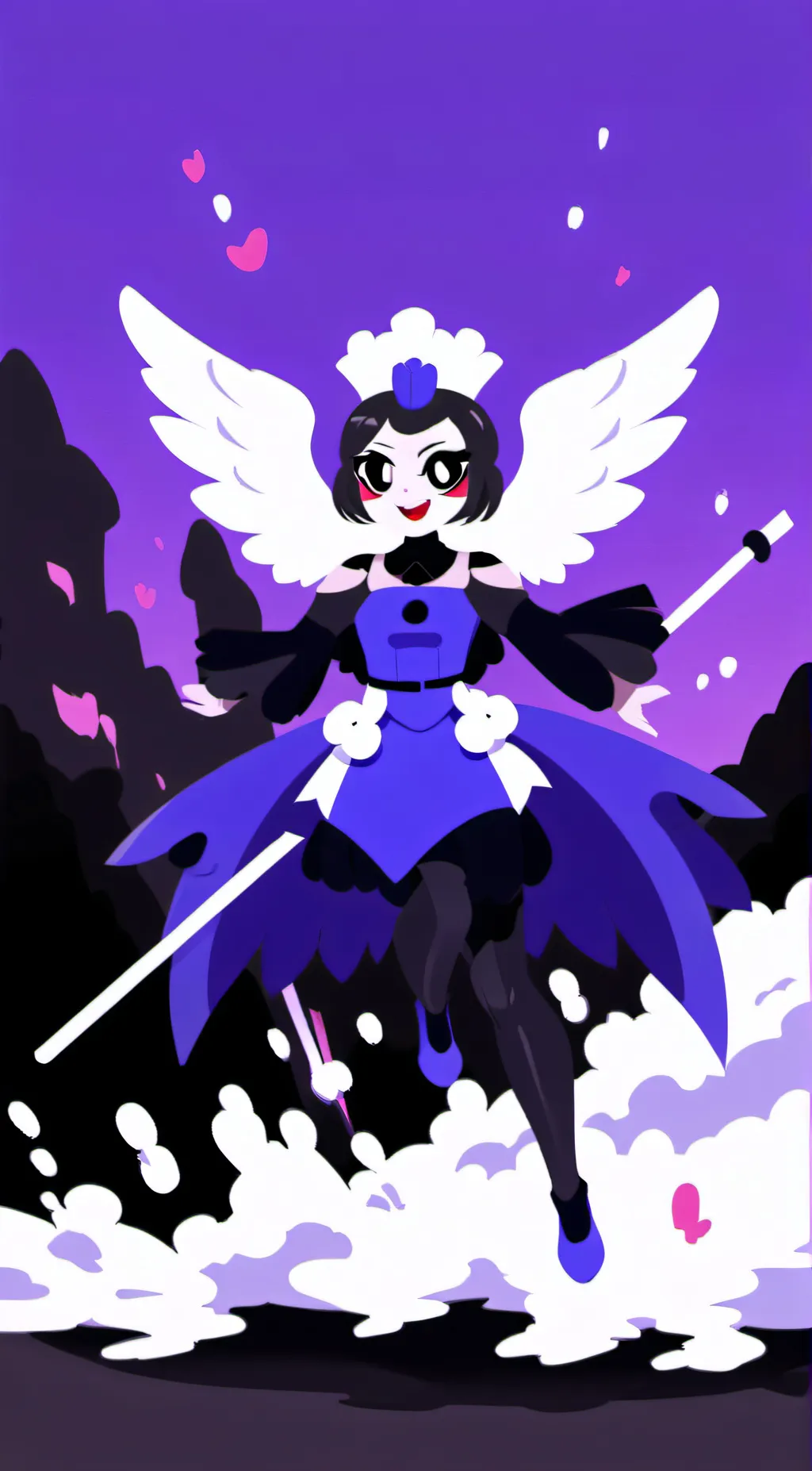 ai character: girl catnap  background