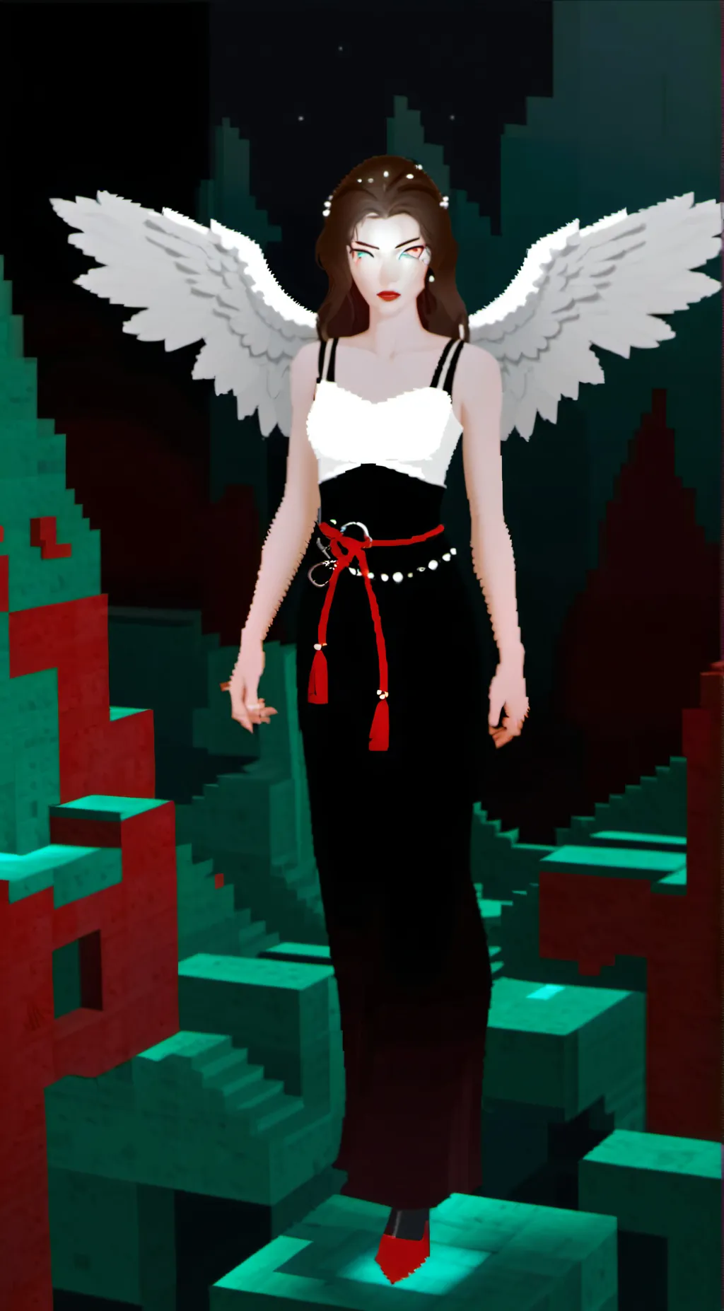 ai character: Luna Herobrine background