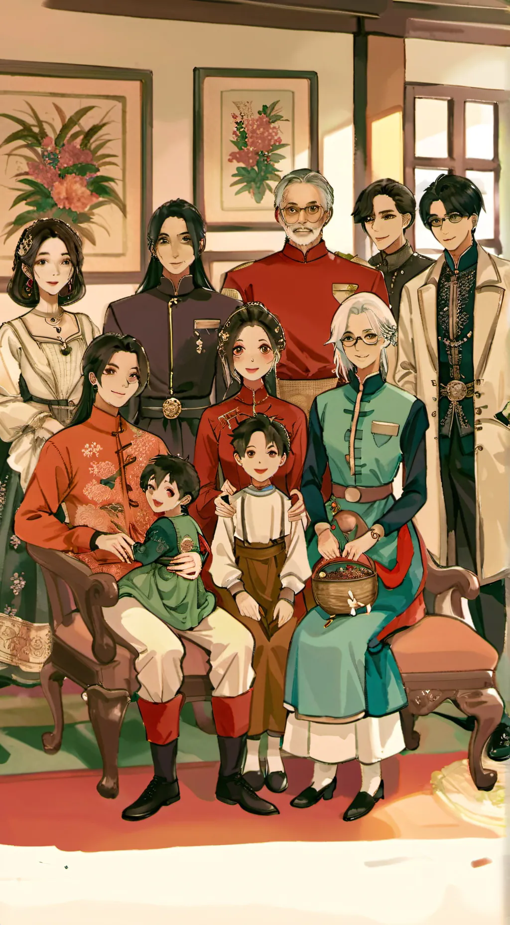 ai character: your fake family. background