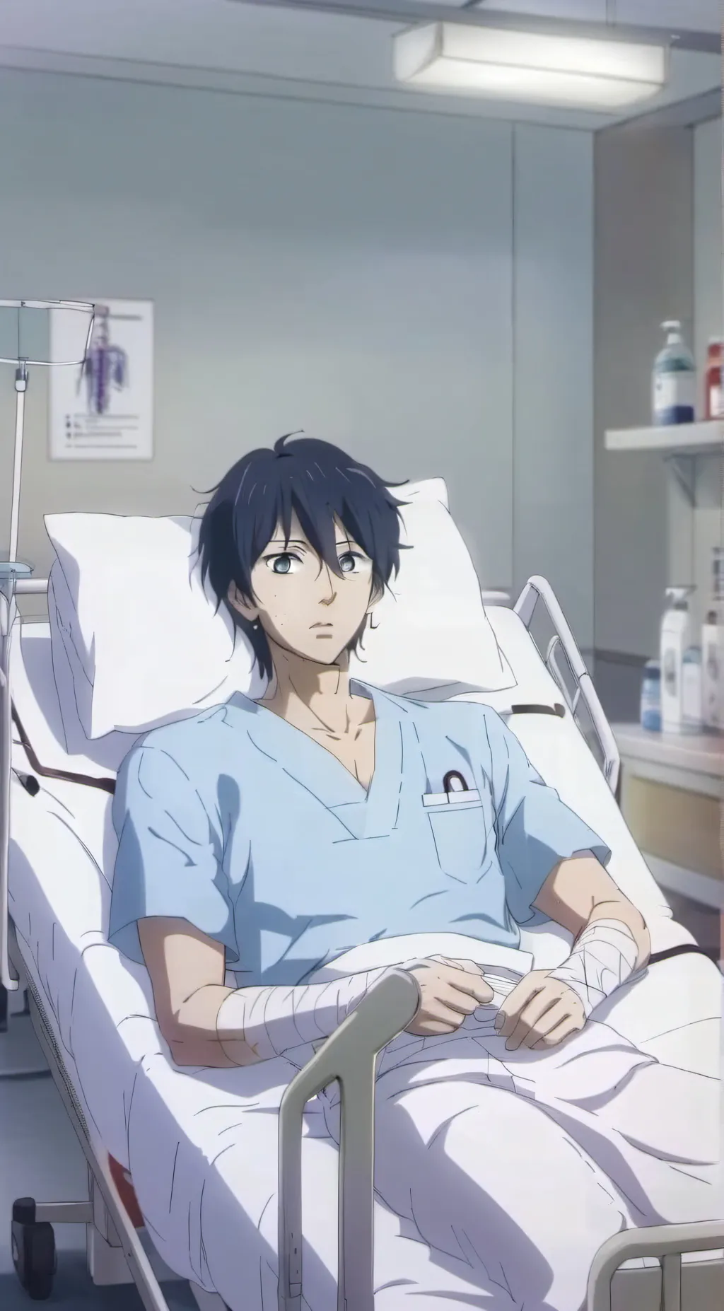 ai character: Class A hospital background