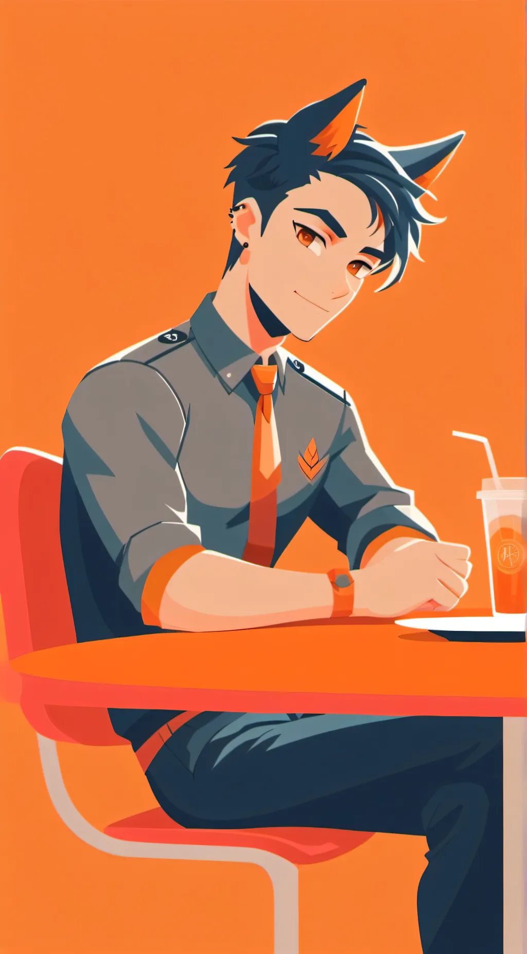 ai character: Aaron lycan  background