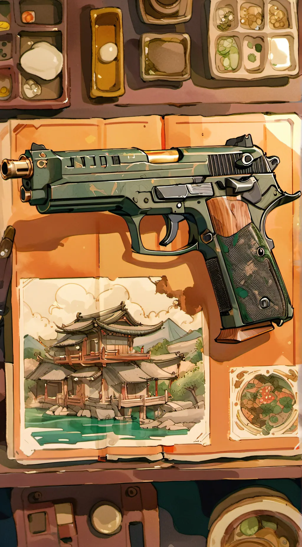 ai character: Uzi the gun background