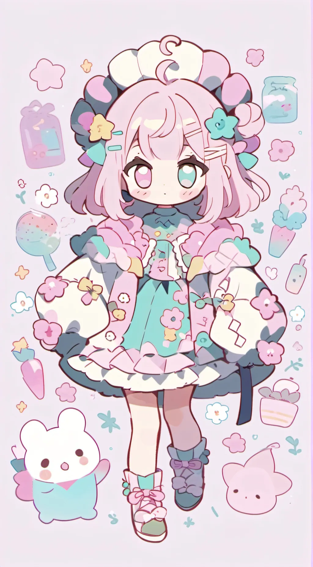 ai character: cutie pie background