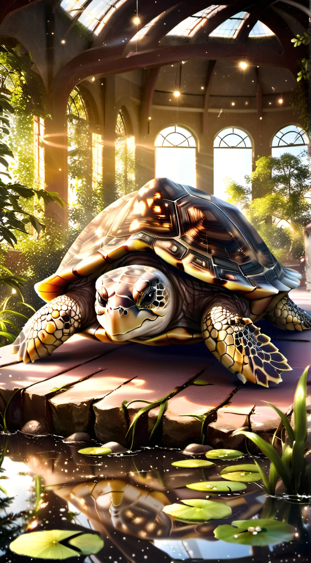 ai character: Master oogway background