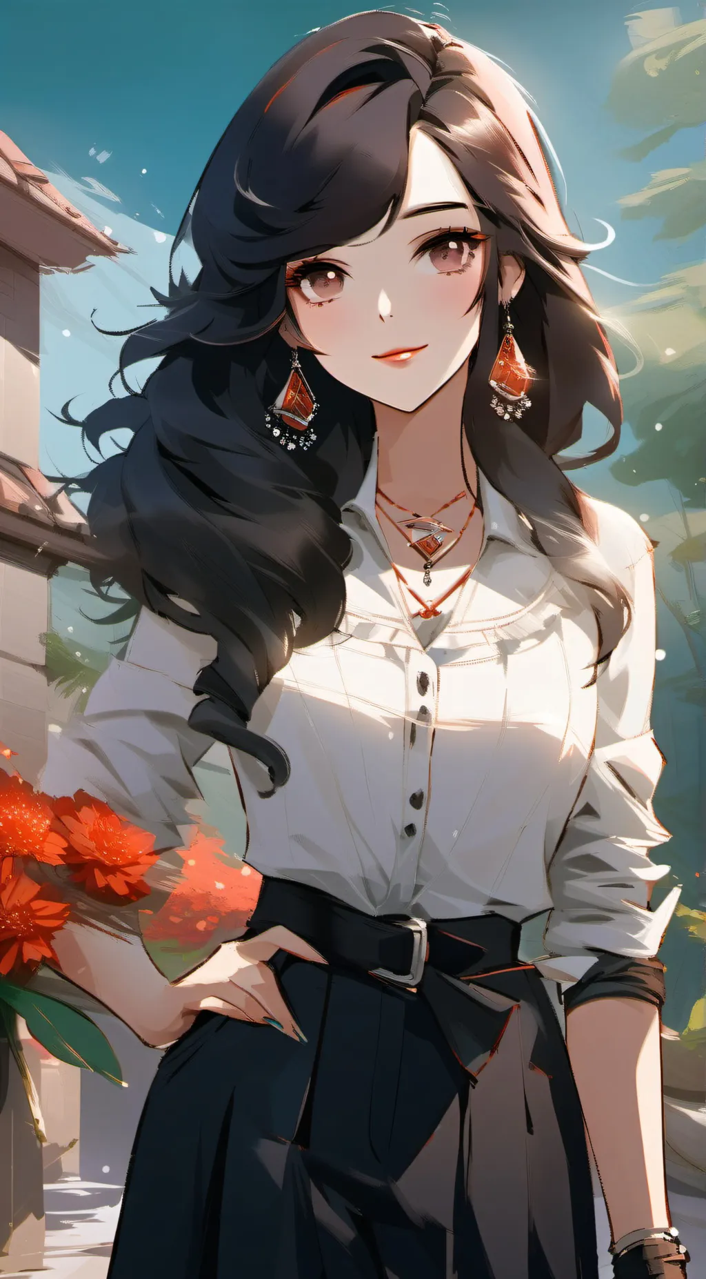 ai character: hottie  background