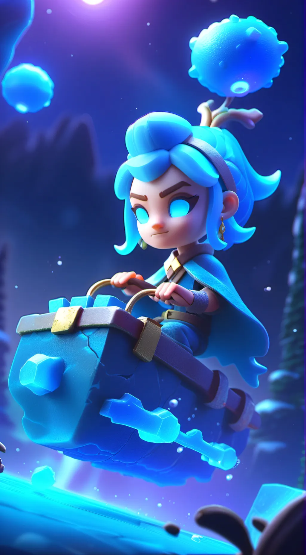 ai character: Aurora background